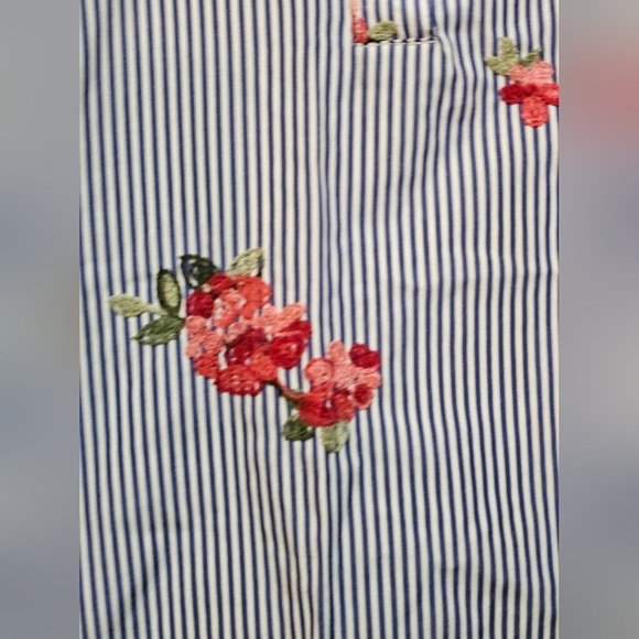 Tacera Black and Red Floral Striped Dress - Picture 6 of 12